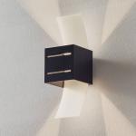 Nástenné svetlo Toro, sklo, čierne telo