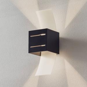 Nástenné svetlo Toro, sklo, čierne telo