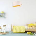 Závesné svietidlo Vivien, dvojfarebné, biele/oranžové