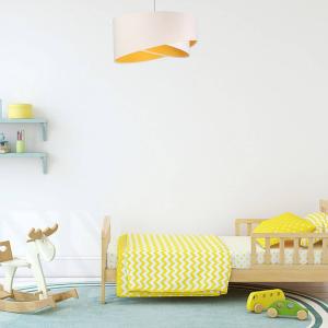 Závesné svietidlo Vivien, dvojfarebné, biele/oranžové