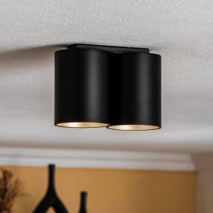 Stropné svietidlo Eye Tone II, čierne/zlaté