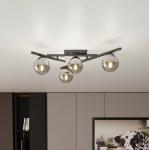 Stropné svietidlo Smart, čierne/grafitové, 4-pl