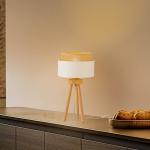 Stolová lampa Boho, ecru/juta, výška 45 cm