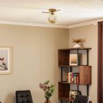 Stropné svietidlo Imago 1G, 1-plameňové, čierne/grafitové