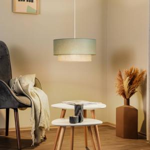 Závesné svietidlo Boho Ø 45 cm 1-ramenné šalviovo zelené/juta