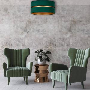 Stropné svietidlo Duo, zelená/zlatá Ø 60 cm, 1-pl