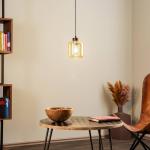 Závesné svietidlo Sombra, jantárové, 1-plameňové