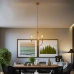 Euluna Gina luster v hnedej farbe, 3-plameňové