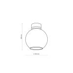 Stropné svietidlo Devi zo skla, jantárové