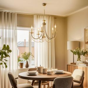 Luster Ferra, mosadz antik, 5-plameňové