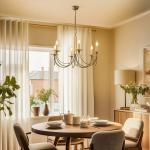 Luster Dofa, mosadz antik/čierna 6-pl