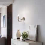 Nástenné svetlo Castro, mosadz antik, 1-pl