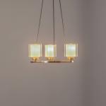 Luster Ressa, Ø 44 cm, mosadz antik, 3-pl.