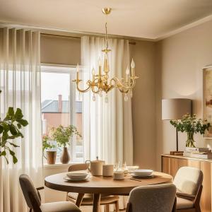 Luster Castro, mosadz antik, 5-pl