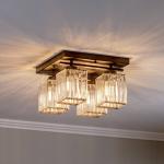 Stropné svietidlo AV-1795-4BSY 4-pl. štvorcové, čierne