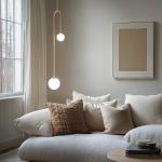 Závesné svietidlo AV-1897-2BSA 2 sklenené gule, zlaté