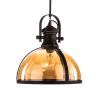 Závesné svietidlo AV-5063-1BSY sklenený tienidlo, medená/čierna