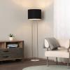 Stojacia lampa LM-9112-1E, mramorová základňa, textilný tienidlo