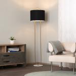 Stojacia lampa LM-9112-1E, mramorová základňa, textilný tienidlo