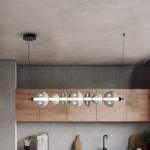 LED závesné svietidlo Daphne, sklo šedé-transparentné, dĺžka 118 cm