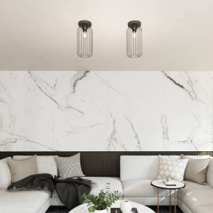 Stropné svietidlo Barn, Ø 16 cm, čierne, kov, E27