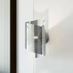 Nástenné svetlo Spiral, chrómová farba, kov, G9, výška 29 cm