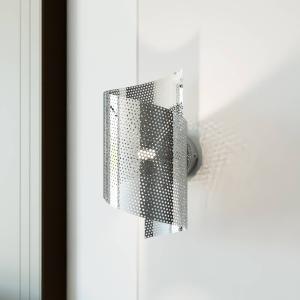 Nástenné svetlo Spiral, chrómová farba, kov, G9, výška 29 cm