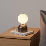 Stolová lampa Miki, hnedá, výška 21 cm, kov/sklo, G9