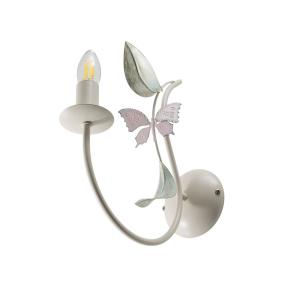 Nástenné svetlo Summer, biela/zelená/ružová, šírka 11 cm, oceľ