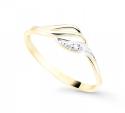 Cutie Diamonds Jemný bicolor prsteň zo zlata s diamantmi DZ8023-00-X-1 48 mm