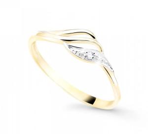 Cutie Diamonds Jemný bicolor prsteň zo zlata s diamantmi DZ8023-00-X-1 48 mm