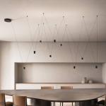 kdln LED závesné svietidlo Sling, 2 700 K, 1-pl., čierne