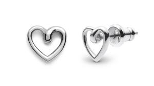 Fossil Nežné srdiečkové náušnice z ocele Sawyer JOF00608040