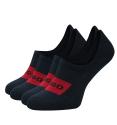 HUGO - 2PACK HUGO dark blue neviditeľné pánske ponožky