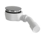 Bruckner Bruckner - Vaničkový sifón nízky DN40/50 biela/leštený nerez