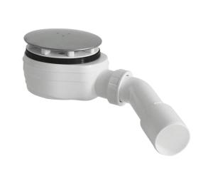 Bruckner Bruckner - Vaničkový sifón nízky DN40/50 biela/leštený nerez