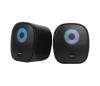 USB Reproduktory s RGB podsvietením 2x3W/5V čierna