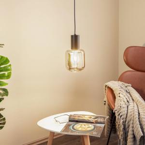 Závesné svietidlo Smoke tienidlo na lampu dymové sklo, 1-plameňové