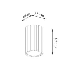 Stropné svietidlo Carbon, zlatá farba, výška 10 cm, hliník