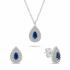 Brilio Silver Strieborný set šperkov so zirkónmi Tear Drop SET284WB (náhrdelník, náušnice)