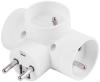 Rozdvojka do zásuvky, biela, rozbočovacia zásuvka, 230 V, IP20