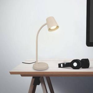 Stolová lampa Skriva, béžová, kov, GU10, 38 cm, otočná