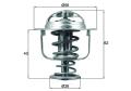 MAHLE ORIGINAL Termostat chladenia TX 197 71D