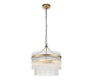 Endon Endon 99167 - Luster na reťazi MARIETTA 3xE14/7W/230V mosadz/číra