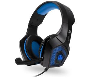 CONNECT IT CONNECT IT CHP-5500-BL - LED Herné káblové slúchadlá s mikrofónom čierna/modrá