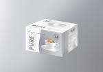 Kinekus Šálka s podšálkou 85 ml PURE Premium, 2+2 ks sada