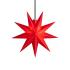 STERNTALER LED hviezda, červená, Ø 11 cm, 9-zubá, IP44, batéria