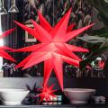 STERNTALER LED hviezda, červená, Ø 25 cm, IP44, batéria
