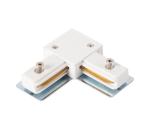 Konektor pre svietidlá v lištovom systéme 1-fázový typ L biela