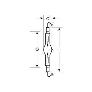 RADIUM Halogénová výbojka K12s 1950W HRI-TS D/S číra